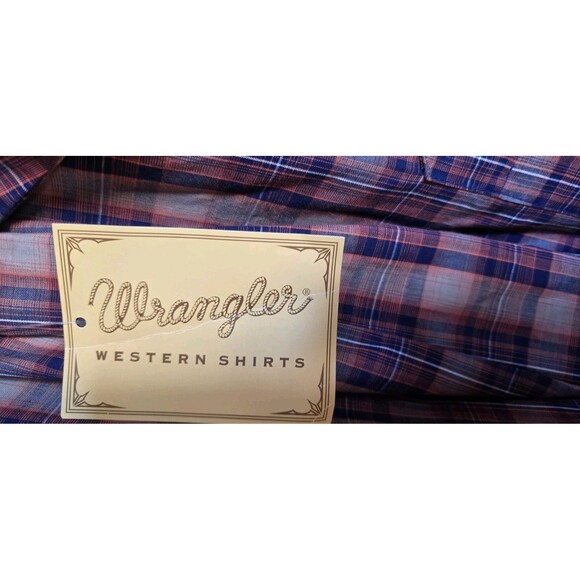 Wrangler Ranchwear Shirt Men XL Pearl Snap Plaid Western Cowboy Roping Rodeo NEW - Picture 7 of 7